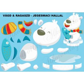Vágd és ragaszd-JEGESMACI HALLAL