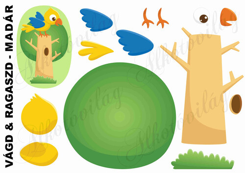 Vágd és ragaszd-MADÁR