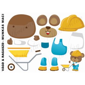 Vágd és ragaszd-MUNKÁS MACI