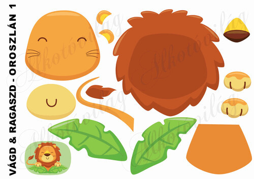 Vágd és ragaszd-OROSZLÁN 1