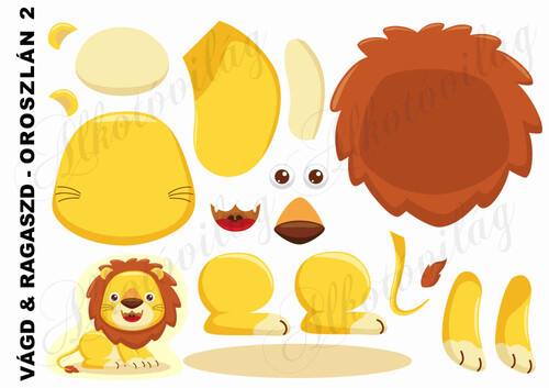 Vágd és ragaszd-OROSZLÁN 2