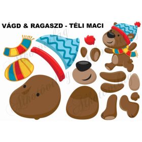 Vágd és ragaszd-TÉLI MACI