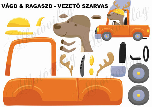 Vágd és ragaszd-VEZETŐ SZARVAS