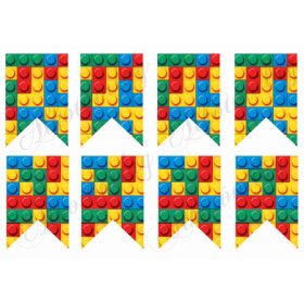 Bannerek lego mintával - 9 x 6,5 cm
