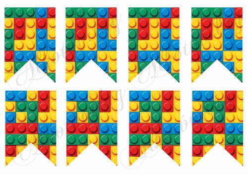 Bannerek lego mintával - 9 x 6,5 cm
