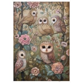 Woodland - baglyok virágokkal