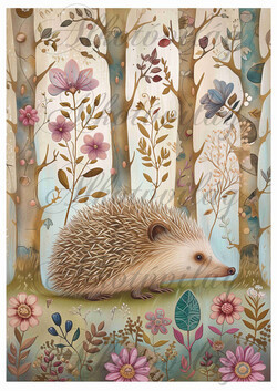 Woodland - cuki süni 20 x 28 cm