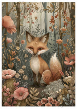 Woodland - róka 20 x 28 cm