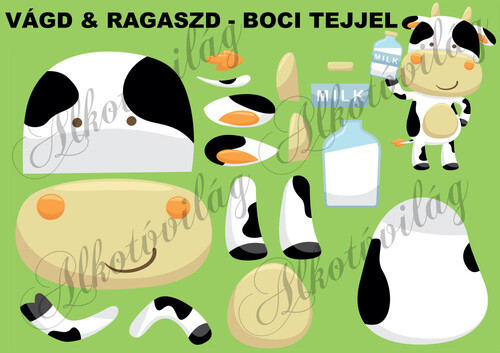 Vágd és ragaszd- BOCI TEJJEL