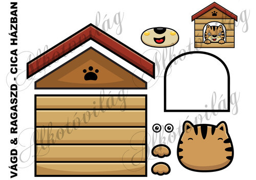 Vágd és ragaszd- CICA HÁZBAN