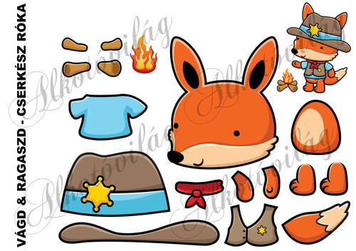 Vágd és ragaszd- CSERKÉSZ RÓKA