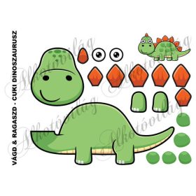 Vágd és ragaszd- CUKI DINOSZAURUSZ