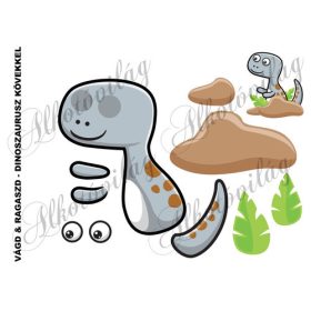 Vágd és ragaszd- DINOSZAURUSZ KÖVEKKEL