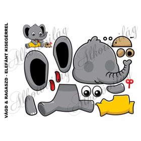 Vágd és ragaszd- ELEFÁNT KISEGÉRREL