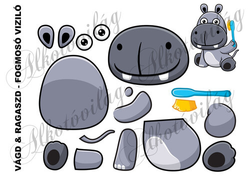 Vágd és ragaszd- FOGMOSÓ VIZILÓ