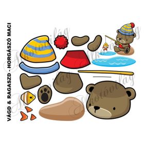 Vágd és ragaszd- HORGÁSZÓ MACI