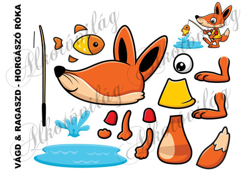 Vágd és ragaszd- HORGÁSZÓ RÓKA