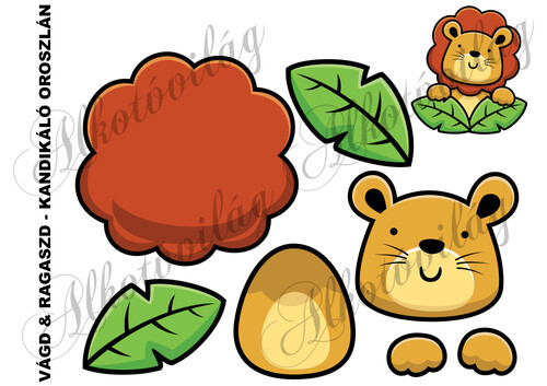 Vágd és ragaszd- KANDIKÁLÓ OROSZLÁN