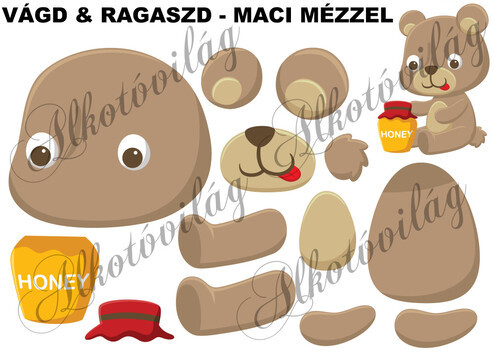 Vágd és ragaszd- MACI MÉZZEL