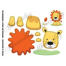 Vágd és ragaszd- OROSZLÁN NAGY SÖRÉNNYEL