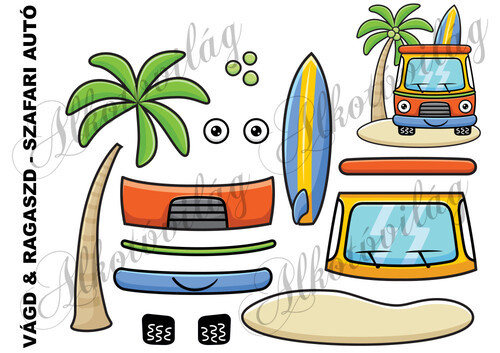 Vágd és ragaszd- SZAFARI AUTÓ