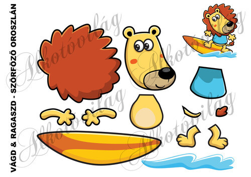 Vágd és ragaszd- SZÖRFÖZŐ OROSZLÁN