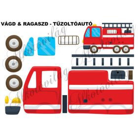 Vágd és ragaszd- TŰZOLTÓAUTÓ