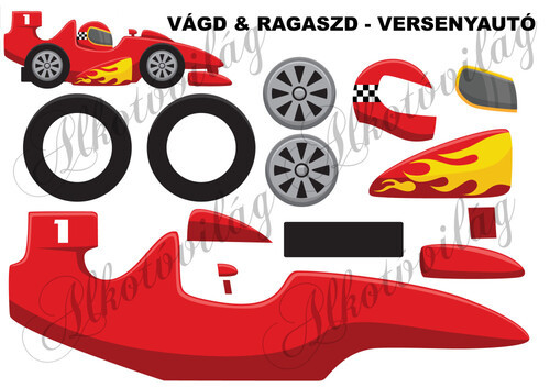 Vágd és ragaszd- VERSENYAUTÓ