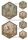Woodland - cuki őzike és nyuszi hexagonokban 13,5 x 11,5 cm + 6,5 x 5,5 cm
