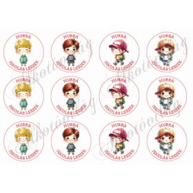 Hurrá iskolás leszek 6 cm-es körök kisfiúkkal