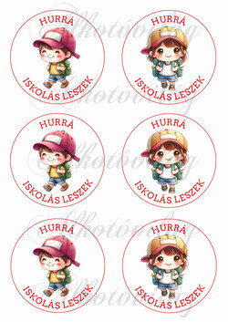 Hurrá iskolás leszek 8,5 cm-es körök kisfiúkkal 2