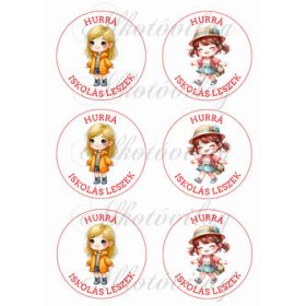 Hurrá iskolás leszek 8,5 cm-es körök kislányokkal