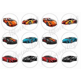 Sportautók 6 cm-es körökben