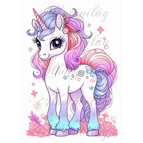 Párnablokk-vászontáska blokk unikornissal 4