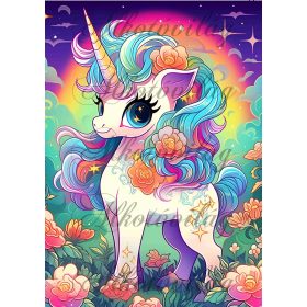 Párnablokk-vászontáska blokk unikornissal