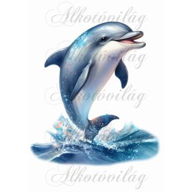 Párnablokk - vászontáska blokk - Delfin - kb 22 x 20 cm