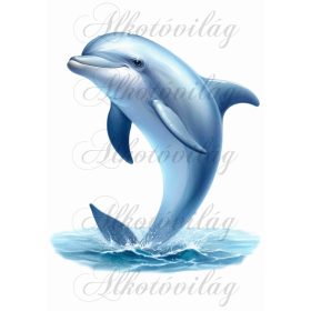 Párnablokk - vászontáska blokk - Delfin 3 - kb 22 x 20 cm