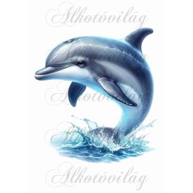 Párnablokk - vászontáska blokk - Delfin kb 21 x 21 cm