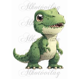 Párnablokk - vászontáska blokk - Zöld dinoszaurusz