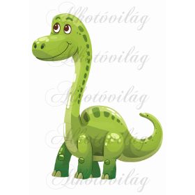   Párnablokk - vászontáska blokk - Zöld, hosszú nyakú dinoszaurusz