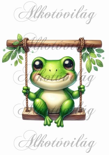 Párnablokk - vászontáska blokk - Cuki hintázó békával