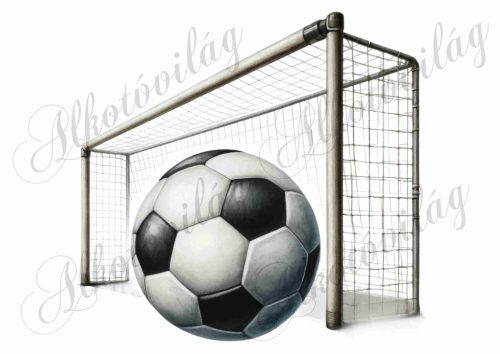 Párnablokk - vászontáska blokk - Focikapuval és labdával- kb. 21 x 19 cm