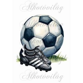   Párnablokk - vászontáska blokk - Focilabda cipővel - kb. 20 x 18 cm