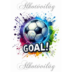   Párnablokk - vászontáska blokk - Focilabda színesben GOAL felirattal