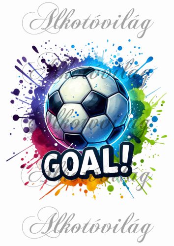 Párnablokk - vászontáska blokk - Focilabda színesben GOAL felirattal