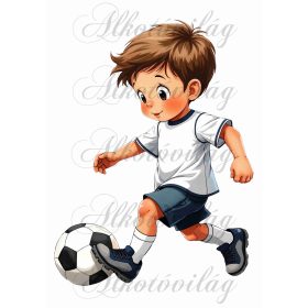   Párnablokk - vászontáska blokk - Focizó kisfiú - kb. 26 x 19 cm