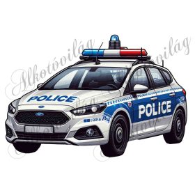 Párnablokk - vászontáska blokk - Rendőrautó