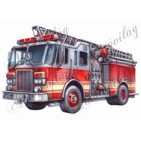 Párnablokk - vászontáska blokk - Tűzoltóautó