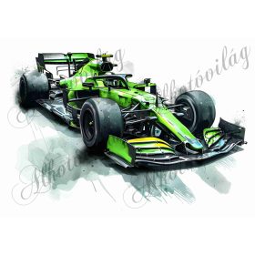 Párnablokk - vászontáska blokk - Zöld versenyautó