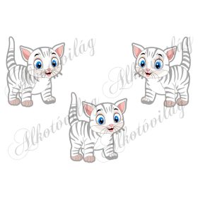 Fehér cicák 10 x 9 cm